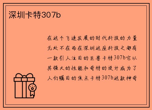 深圳卡特307b